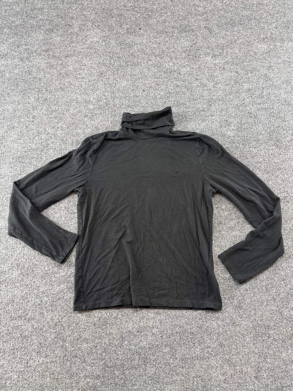 Lauren Ralph Lauren Shirt Womens Medium Black Long Sleeve Turtleneck Stretch Top